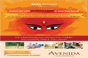 Book Your Dream Home this Durga Pooja and Get 2 Years Assured Rental at TATA Avenida in Kolkata